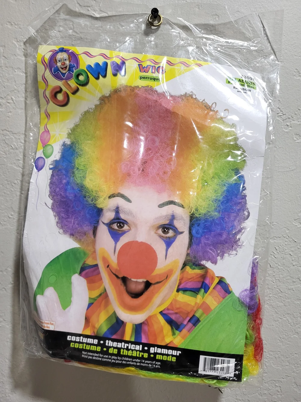Rainbow Clown Wig - Multicolor Curly Afro